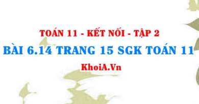 Bài 6.14 trang 15 Toán 11 Kết nối tri thức Tập 2